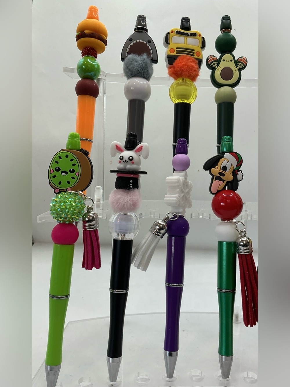 10 KIDS PENS-BEADED HANDMADE RANDOM BUT SUGGESTED - Picture 3 of 13